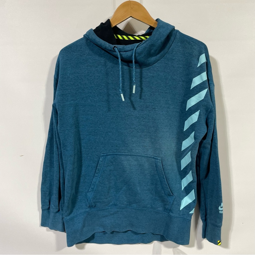 Nike Blue Hoodie with White Stripes